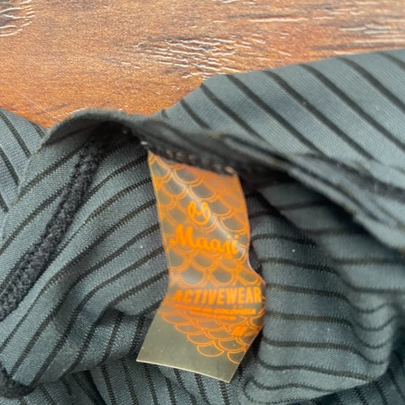 MAAJI Cardigan Gray Striped Asymmetric Wrap Topper Coverup - Picture 5 of 9